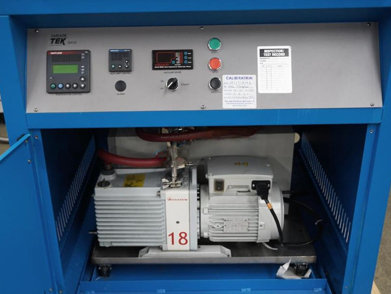 Used Cascade Tek SVO9- 9 cuft vacuum oven with Honeywell Multitrend SX, Watlow F4, Edwards E2M18 vacuum pump, and cold trap