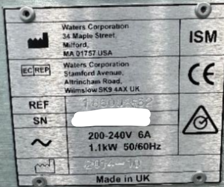 Used Waters Synapt G2 Mass Spectrometer