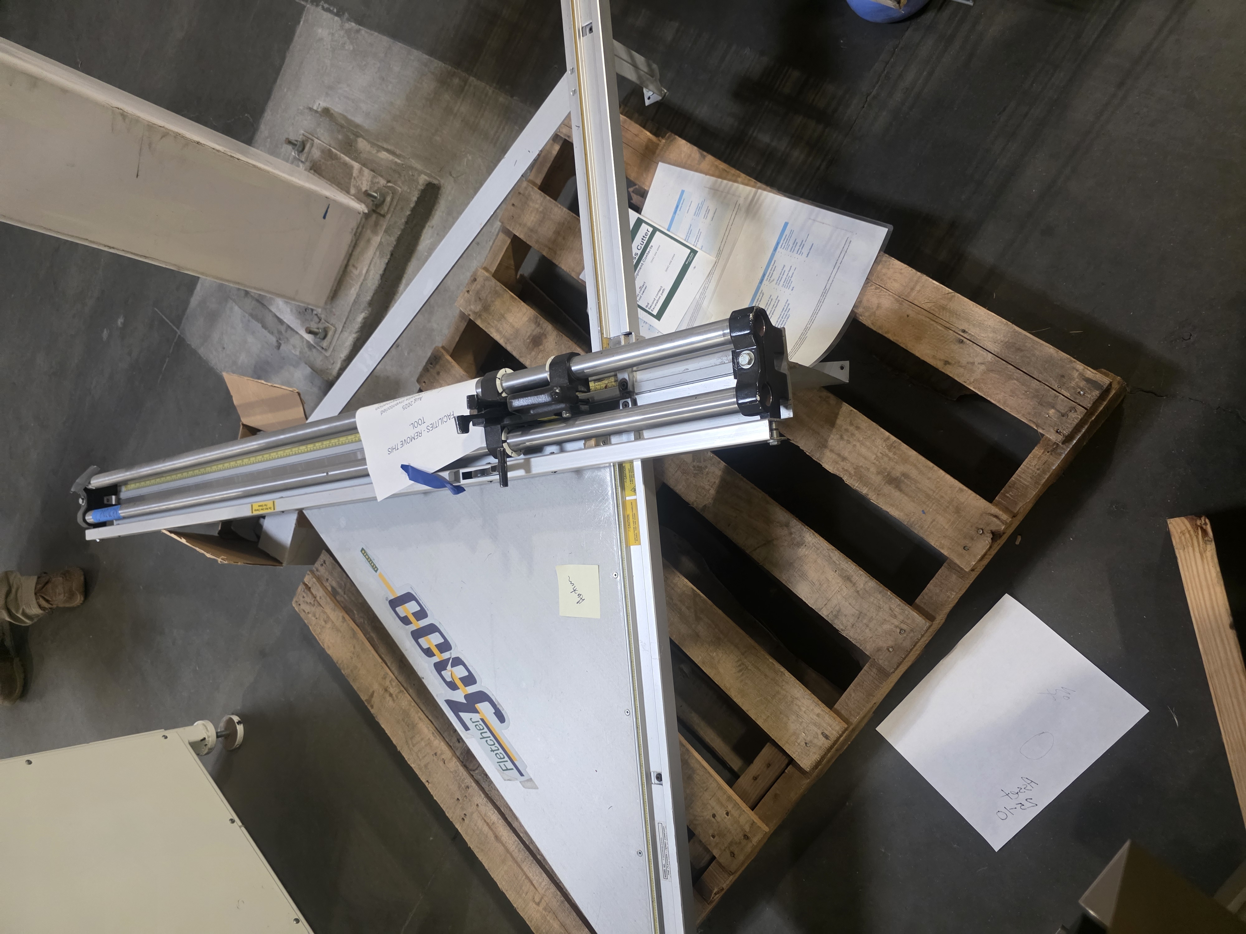 Used Fletcher 3000 Material Cutter Manual Wall Mount