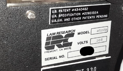 Used 2000 Lam Research 4526i Oxide Etch