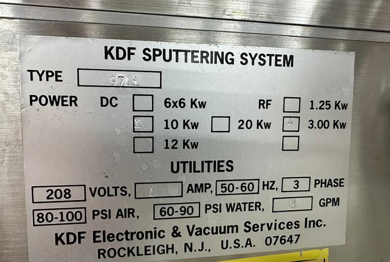 Used 2018 KDF 974 i Sputtering System