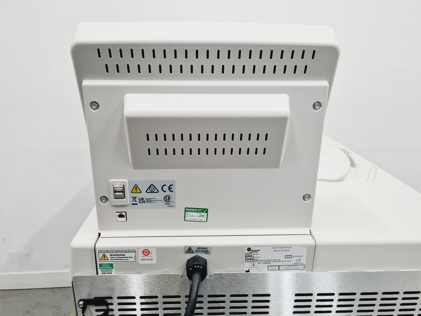 Used 2023 Beckman Coulter Avanti JXN-26 Centrifuge with JCF-Z Rotor 20000rpm Lab