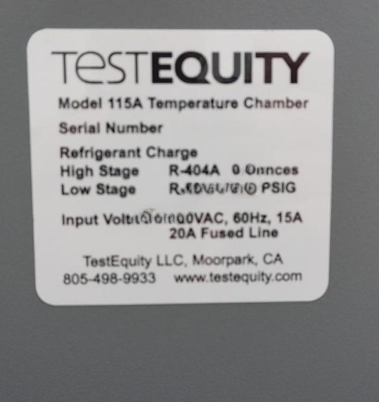 Used Test Equity 115A Temperature Chamber with Watlow F4T