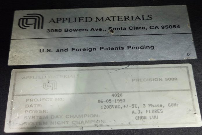 Used 1993 AMAT P5000