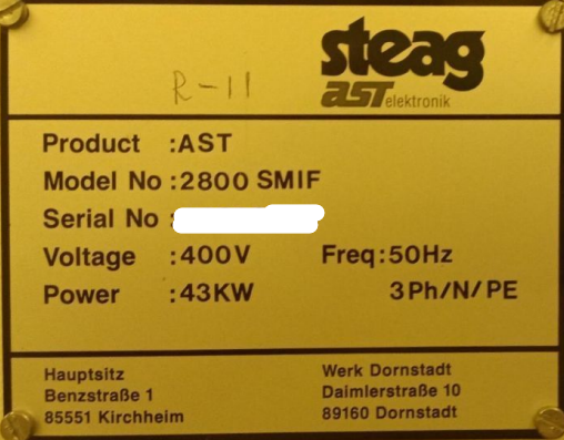 Used 1999 Mattson AST 2800