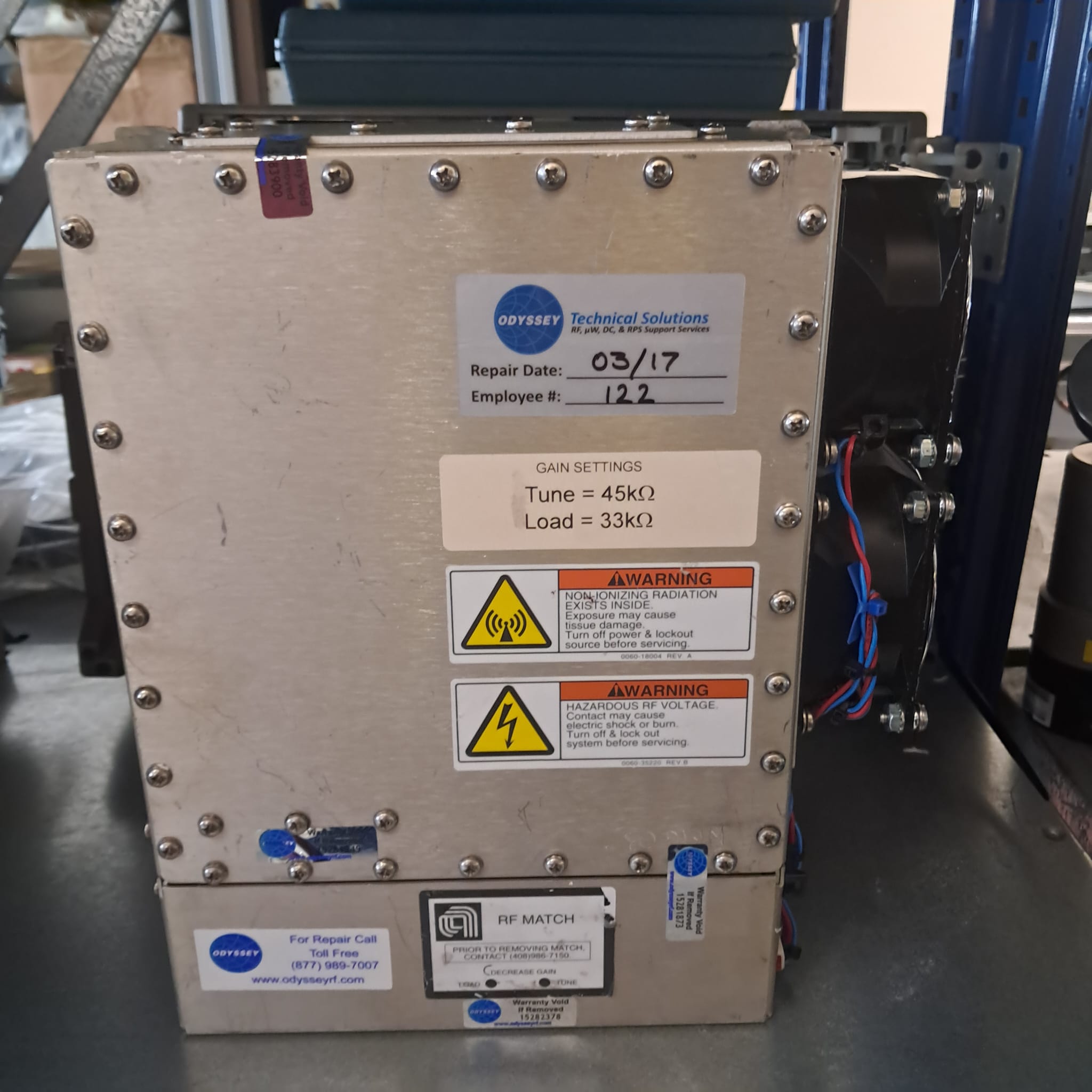 Used AMAT 0010-09490W Assy RF Match BW EtchB