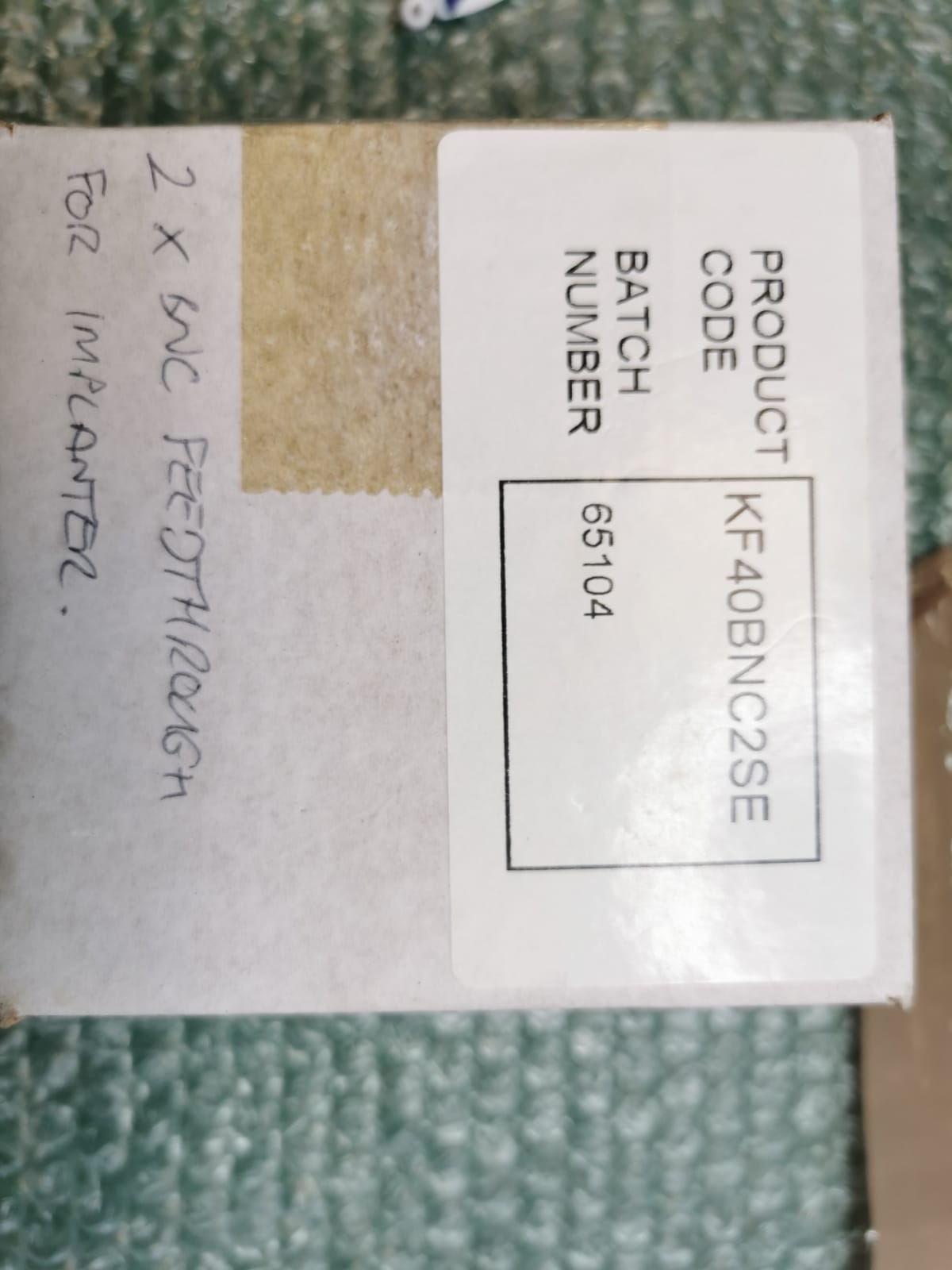 Used Eaton Nova 6200AV KF40BNC2SE Feedthrough for Implanter