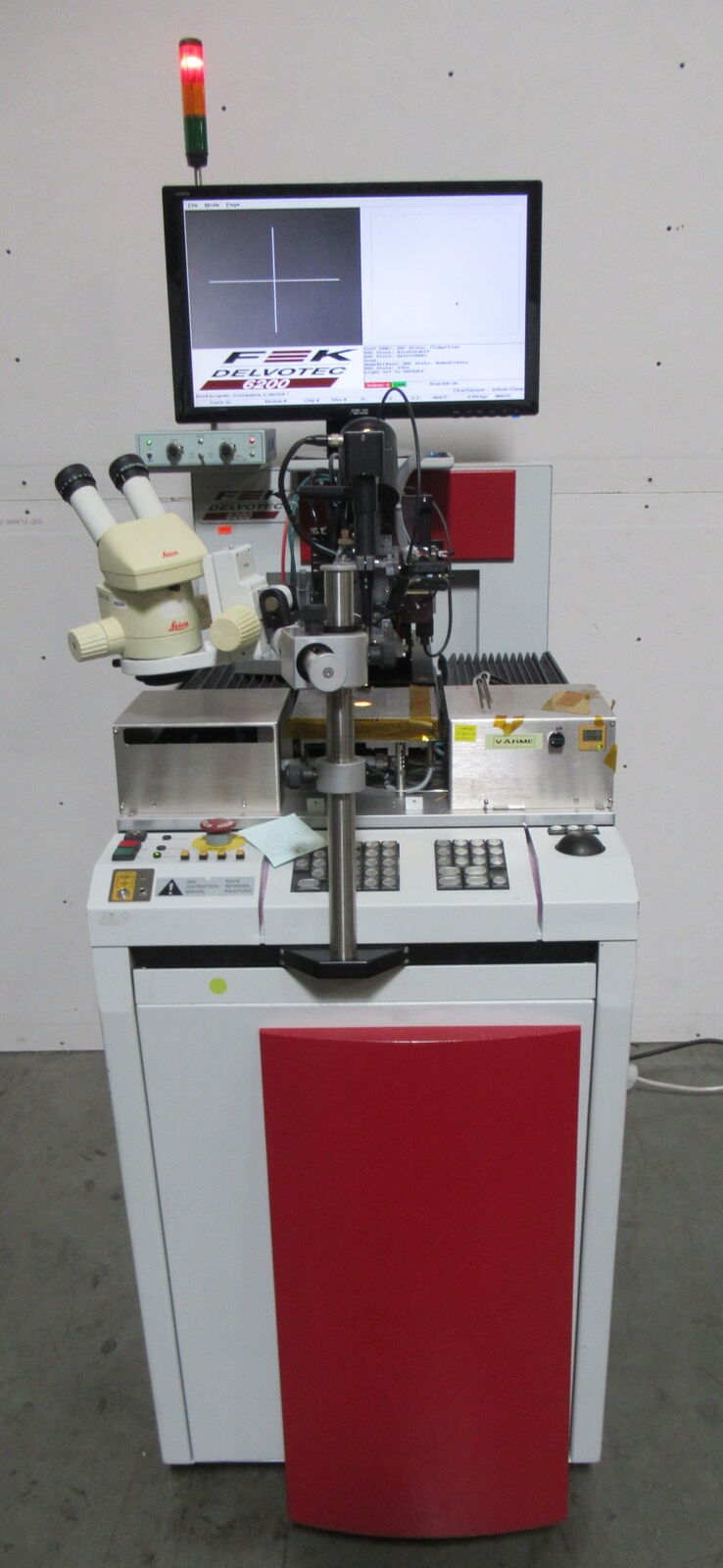 Used F&K Delvotek 6200 Gold Ball Wire Bonder System w/ Leica MZ6 Head
