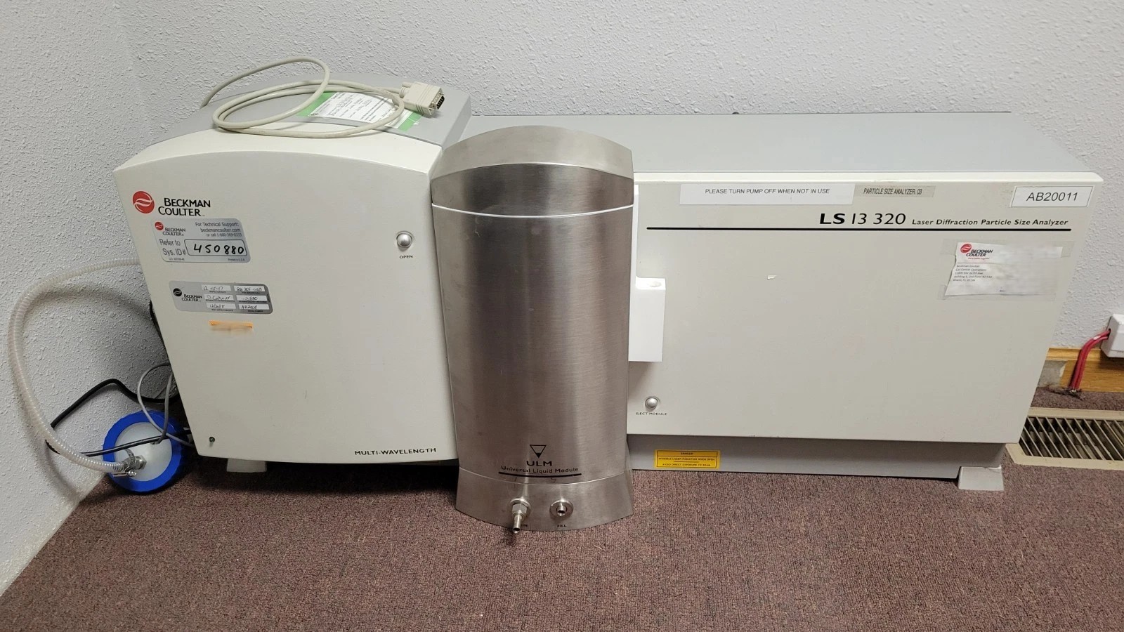 Used Beckman Coulter LS 13 320 Laser Particle Size Analyzer w/ ULM