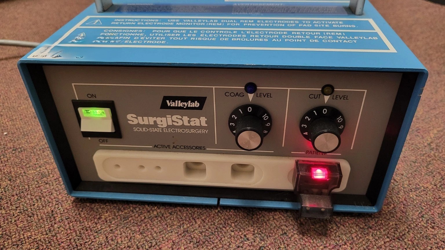 Used Valleylab SURGISTAT B SOLID-STATE ELECTROSURGICAL GENERATOR