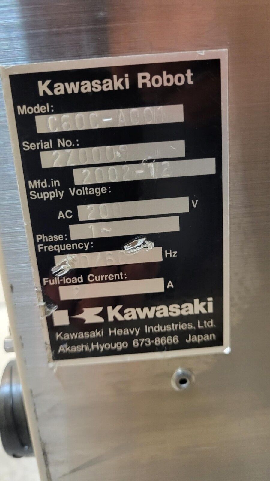 Used KAWASAKI ROBOT CONTROLLER