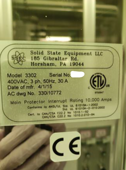 Used Veeco SSEC 3302 – 1216