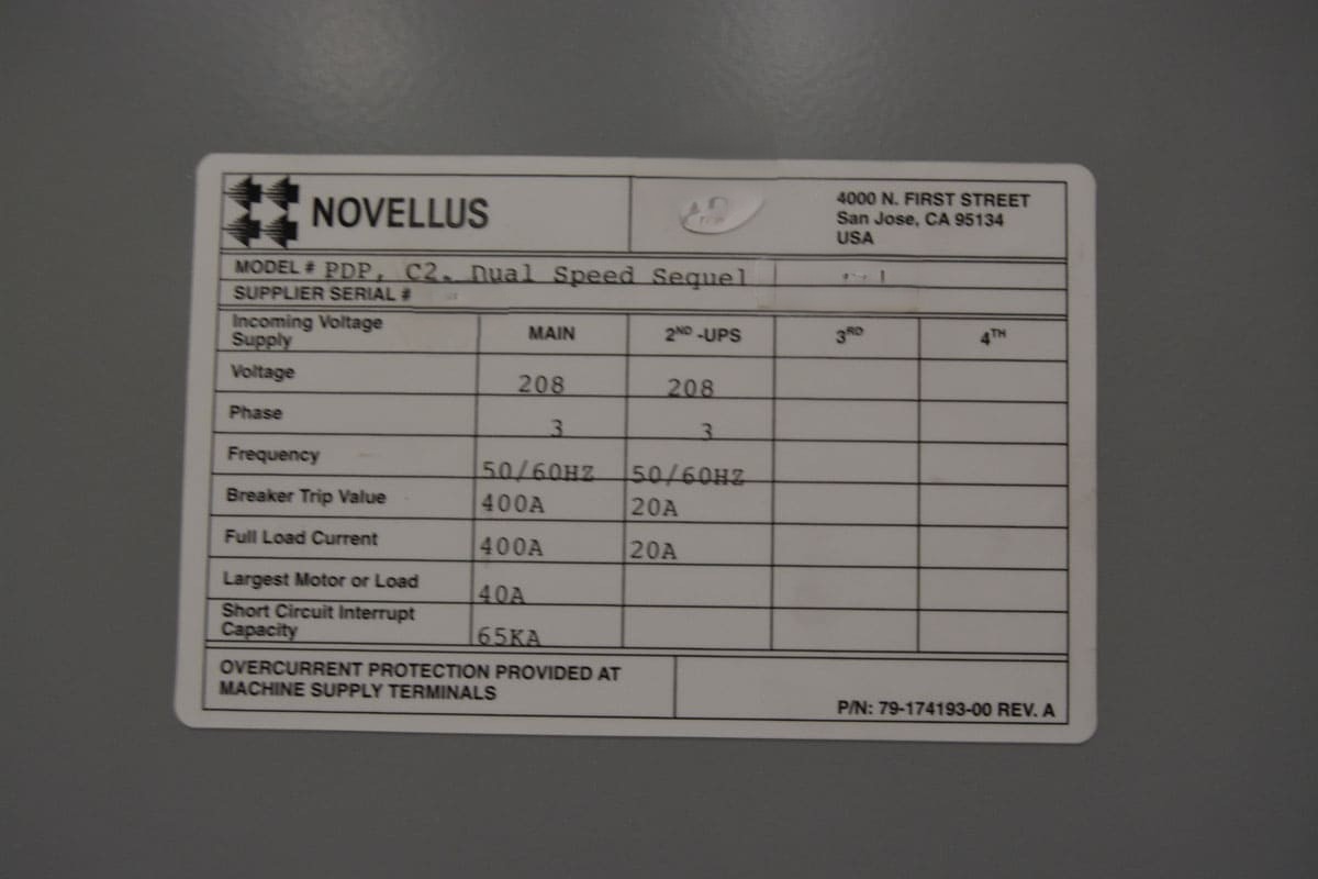 Used 2004 Novellus C2 Speed PDRS Unit 3