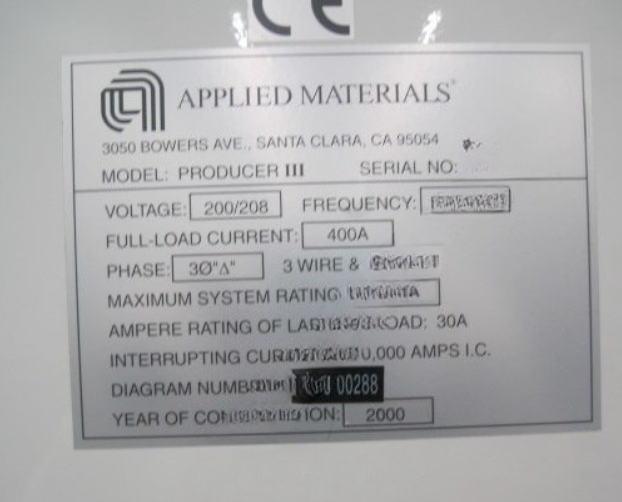 Used 2000 AMAT Producer S SACVD