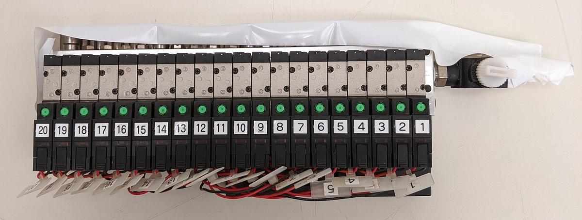 Used TEL Act 8 Part Dev 3-X Dispense Valve Solenoid Block