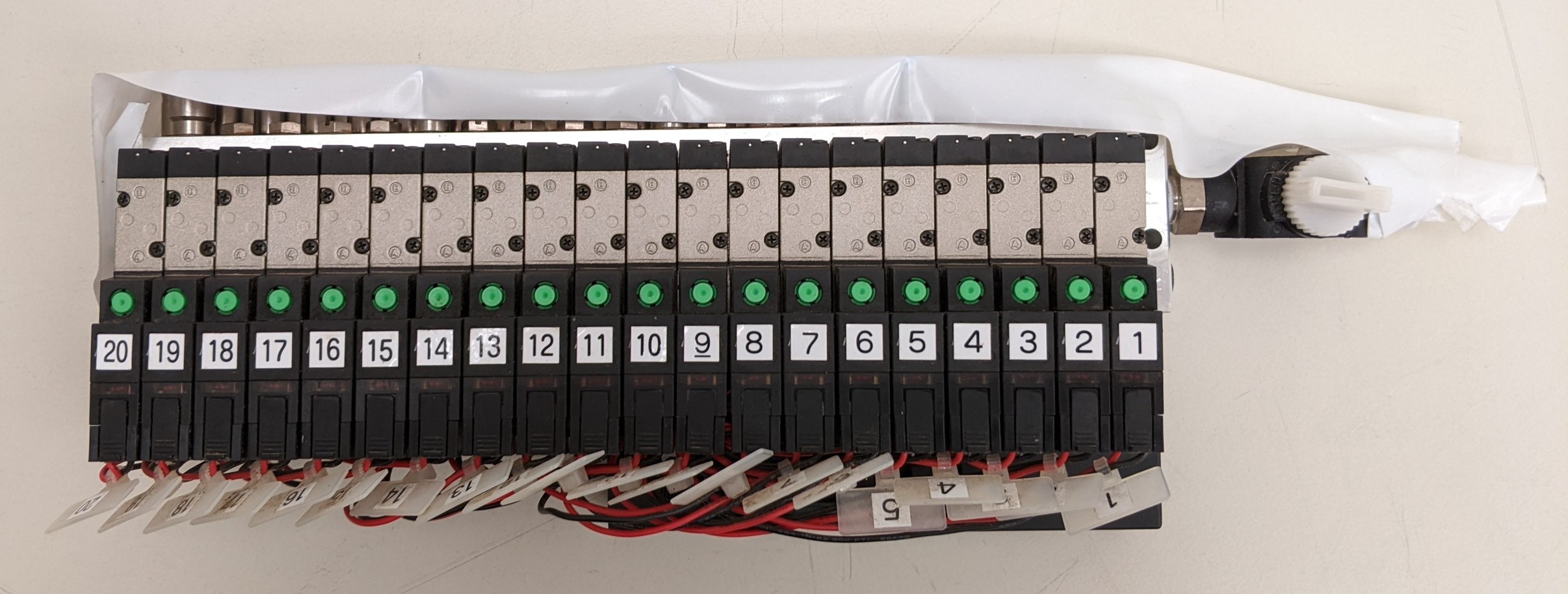 Used TEL Act 8 Part Dev 3-X Dispense Valve Solenoid Block