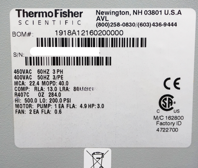 Used Thermo Scientific Thermoflex 24000 Air Cooled Chiller