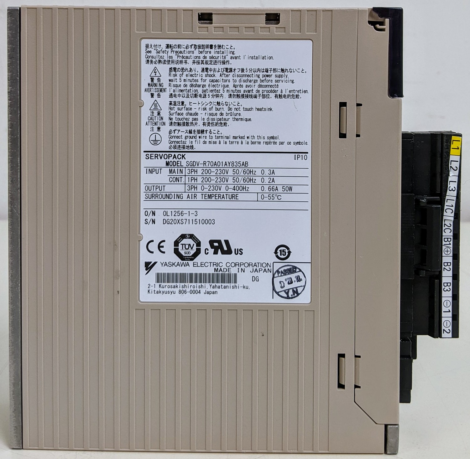 Used Yaskawa Electric - Tokyo Electron MOTOR DRIVER..30HS006V0