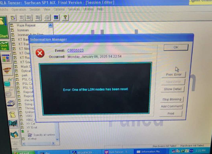 Used KLA- Tencor SP1-TBI