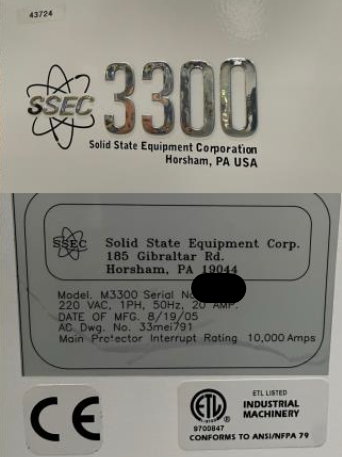 Used 2005 SSEC / Veeco ML 3300