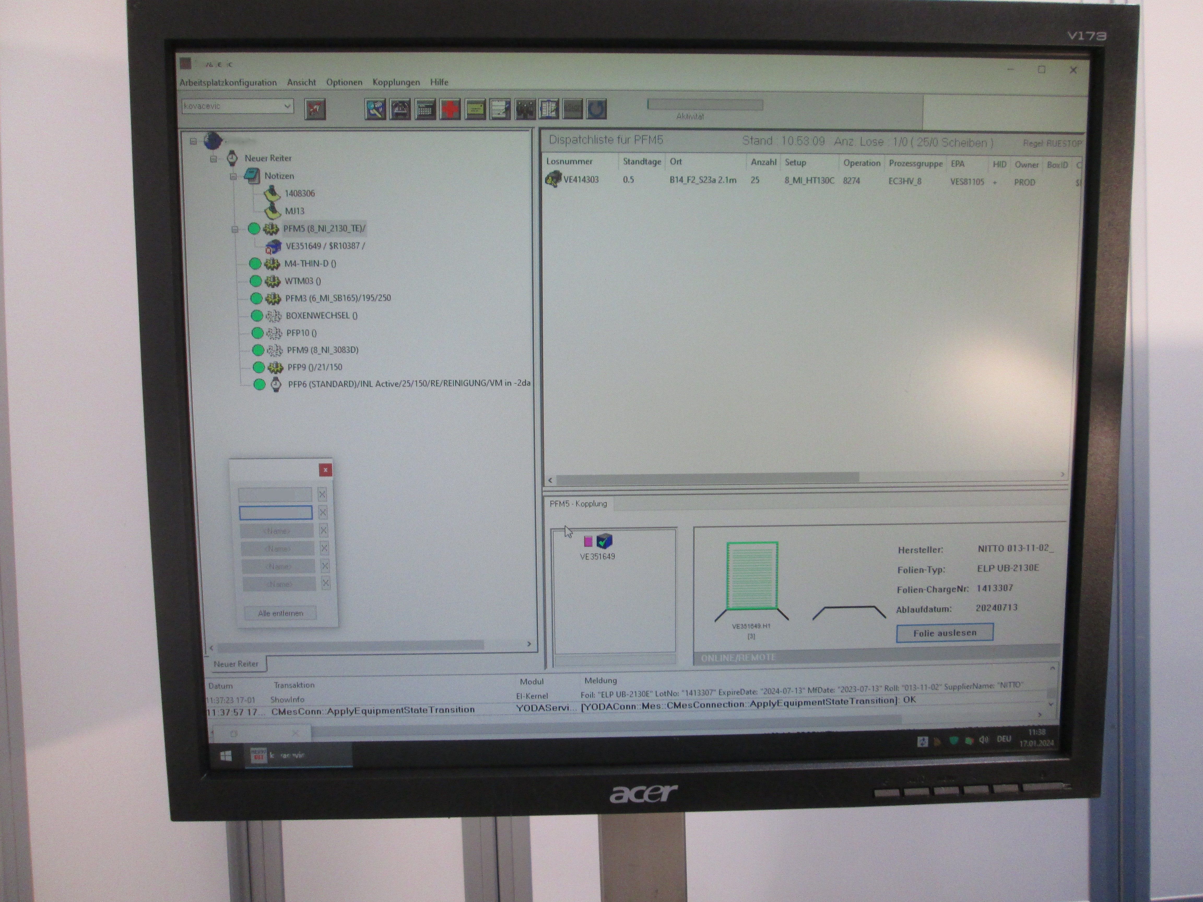 Used 2001 Nitto Denko PFM5