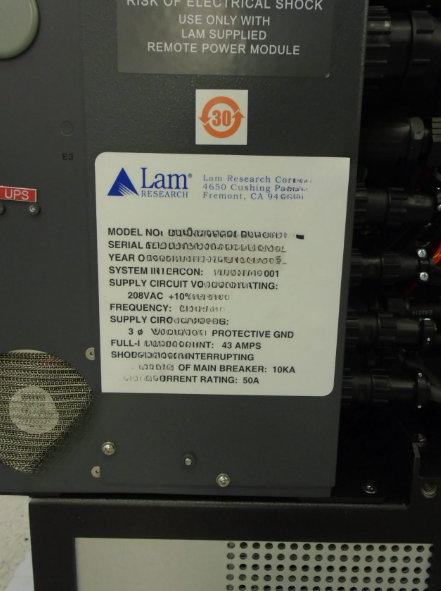 Used 2014 LAM Research Alliance (A6) TCP 9400DFM