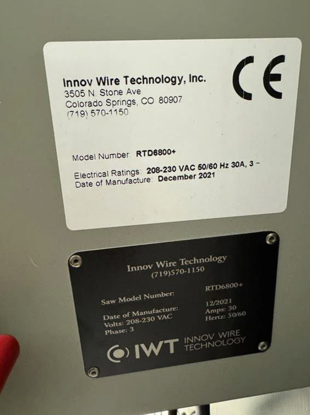 Used 2021 Somos  IWT RTD 6800 + Multi Wire Saw