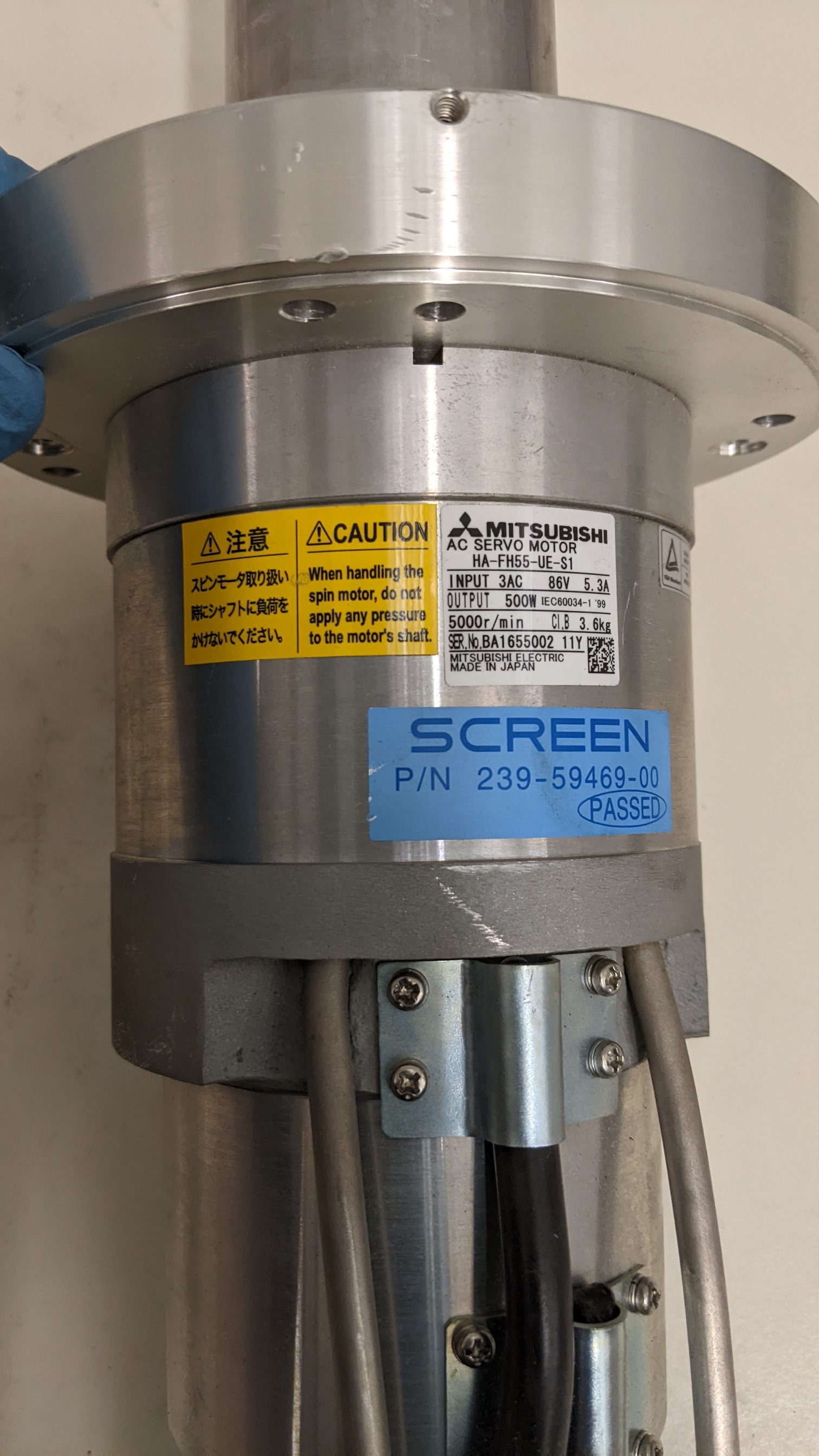 Used MITSUBISHI ELECTRIC & SCREEN AC Servo Motor & Vacuum Sleeve