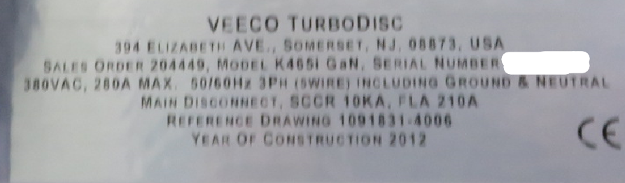 Used 2012 Veeco K465i