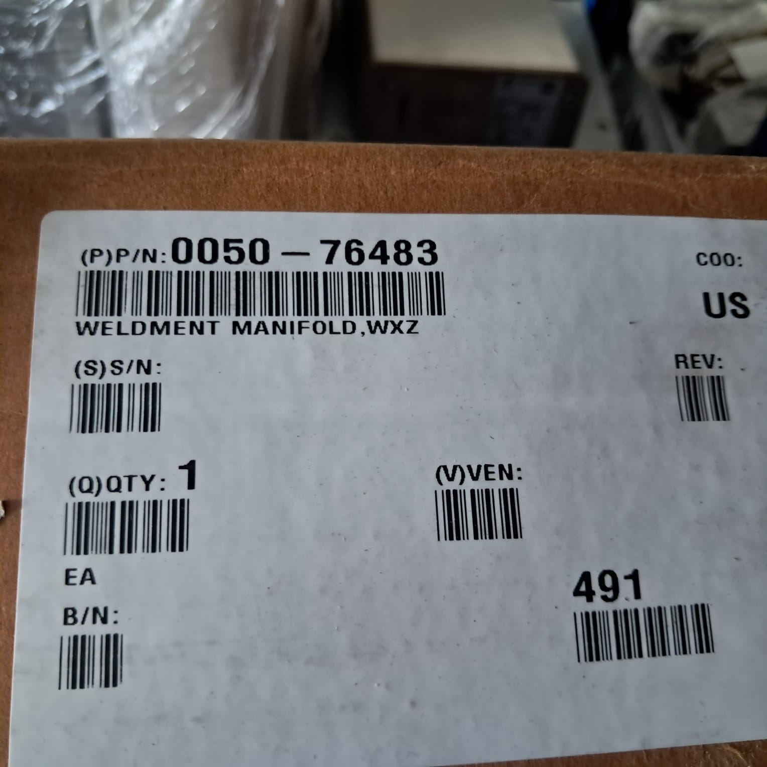 Applied Materials AMAT 0050-76483 WELDMENT MANIFOLD,WXZ