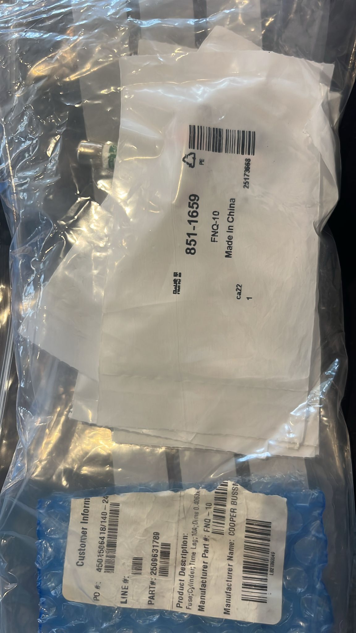 Used Applied Materials AMAT FNQ-10 FUSE TIME DELAY 10A