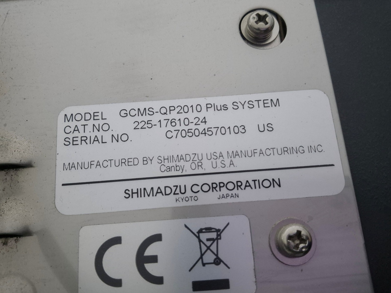 Used Shimadzu  GCMS 2010 plus