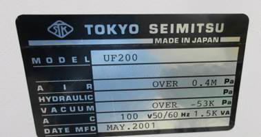 Used 2001 Accretech/TSK UF 200 Prober