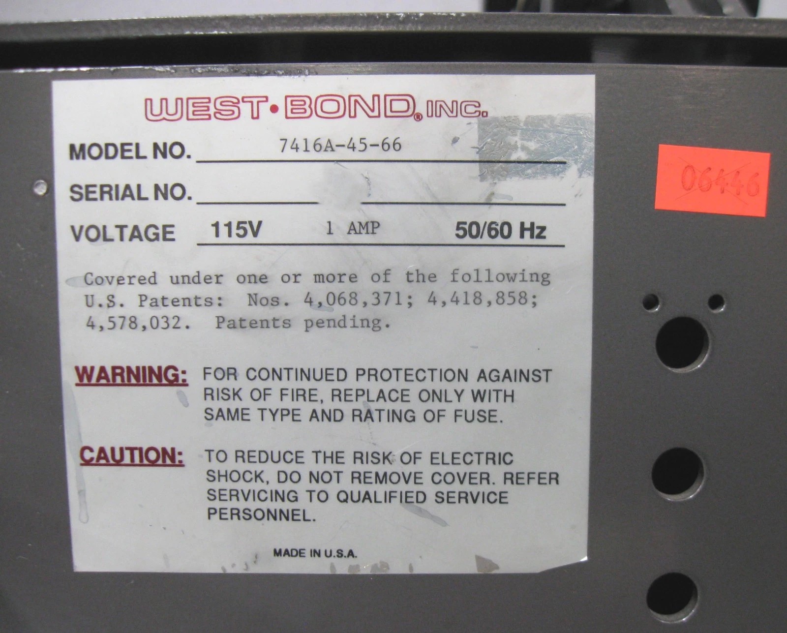 Used Westbond 7416A Thermocompression Wedge Wire Bonder