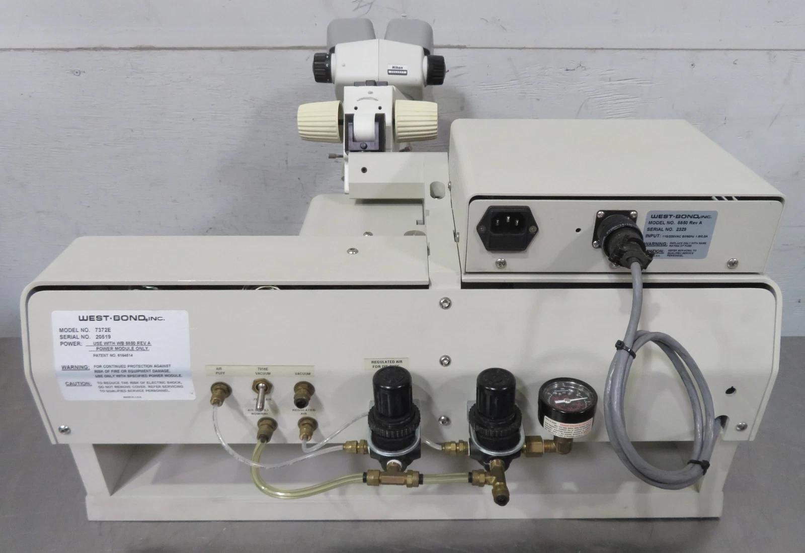 Used West-Bond 7372E Epoxy/Eutectic Die Bonder, Inert Gas Mirrored Workholder
