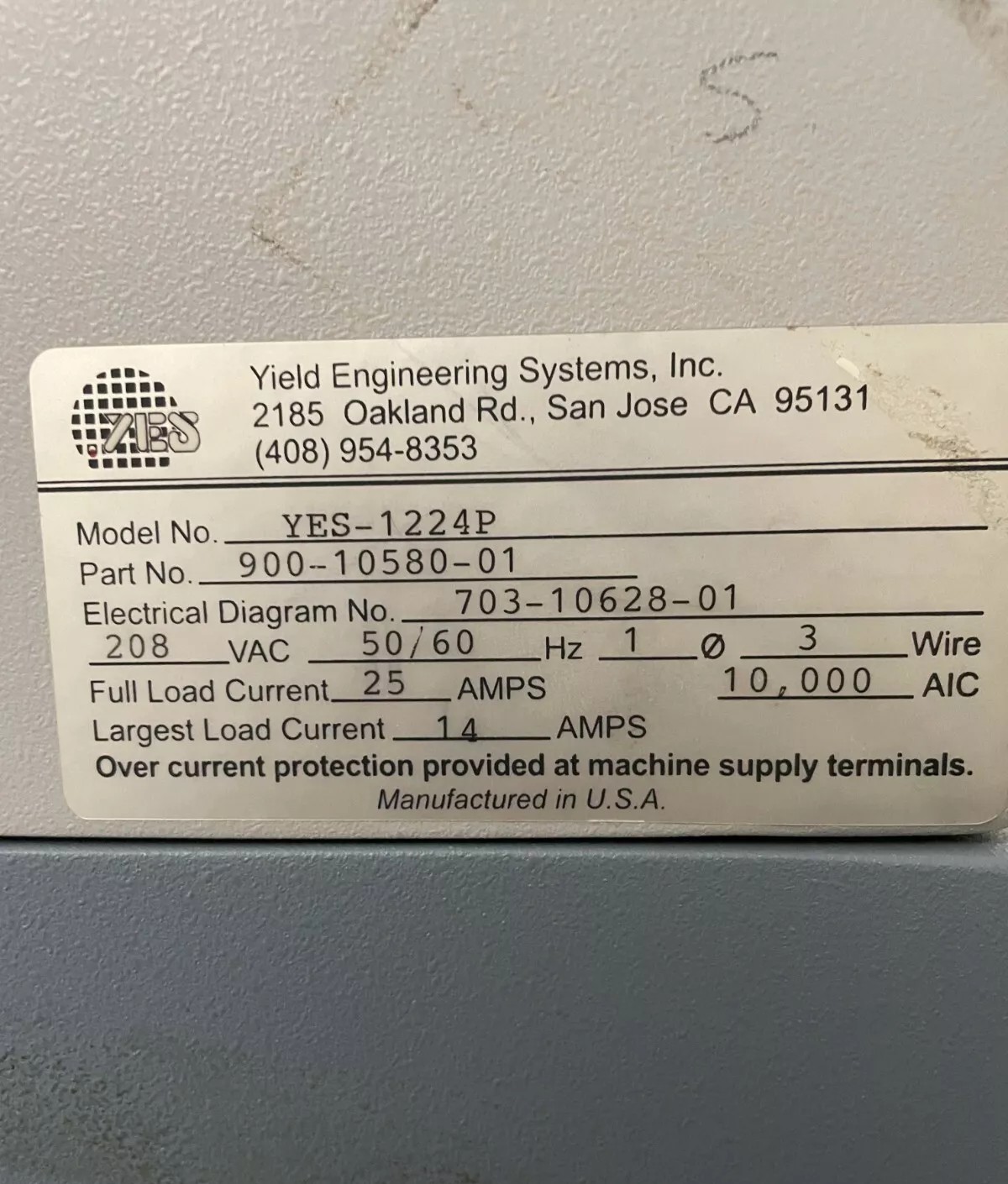 Used YES 1224 P Chemical Vapor Deposition (CVD) System