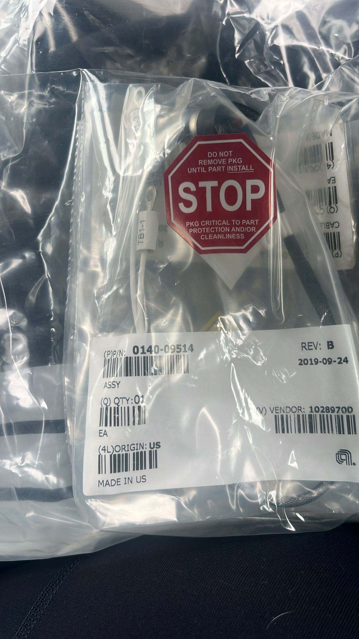 Used Applied Materials AMAT 0140-09514 HRNS ASSY GATEVALVE TEMP SWITCHES