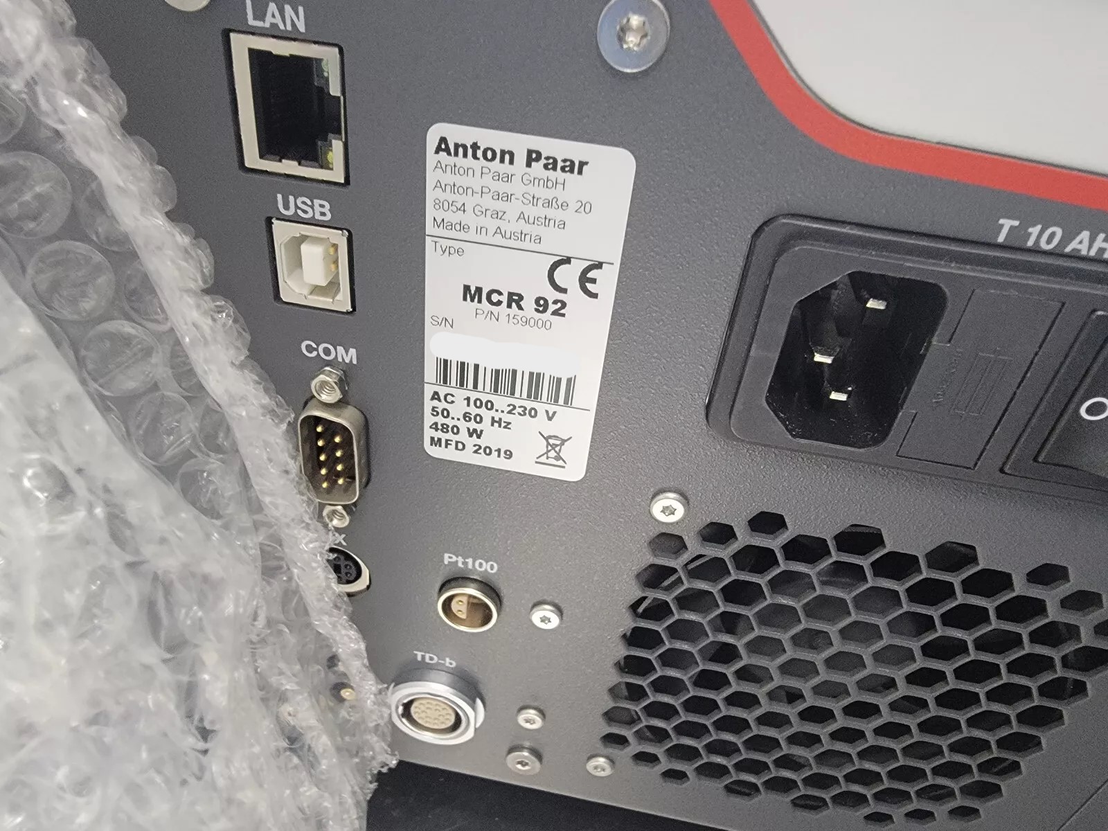 Used ANTON PAAR MCR92 Rheometer