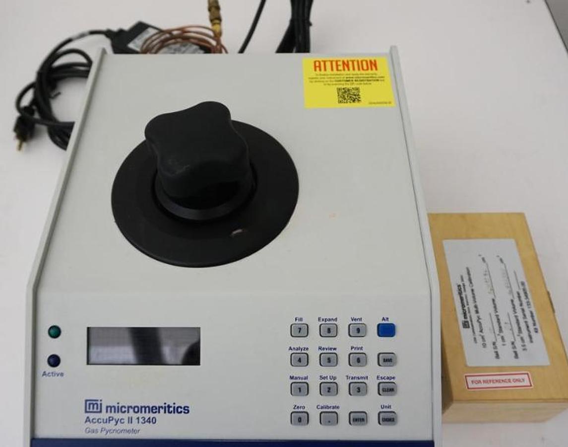 Used Micromeritics  AccuPyc II 1340 Gas Pycnometer with 10cm3 sample chamber