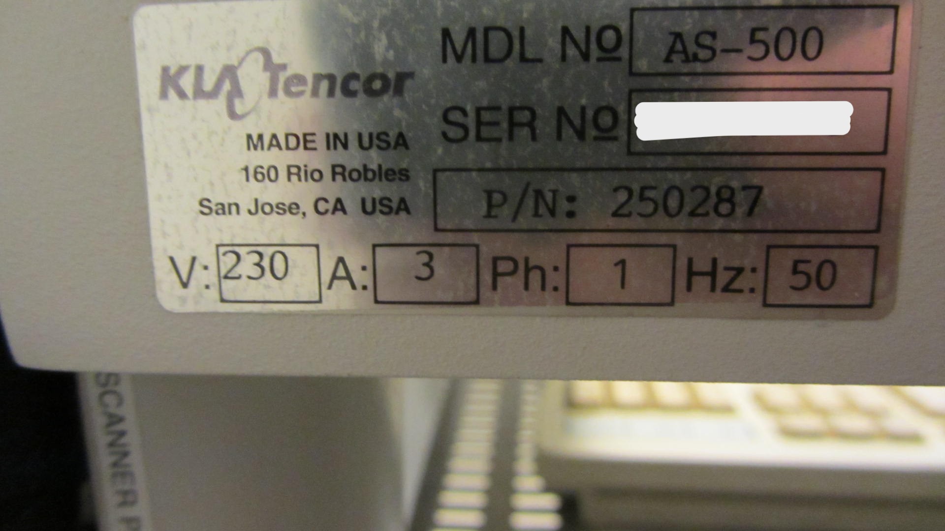 Used KLA/Tencor Alpha Step AS500