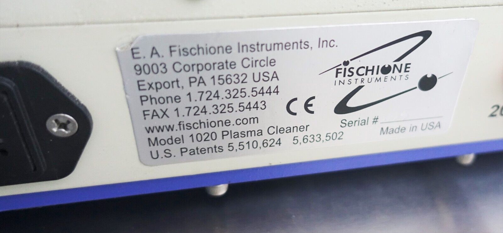 Used Fischione 1020 PLASMA CLEANER SEM/ TEM/ STEM ELECTRON MICROSCOPE - TESTED
