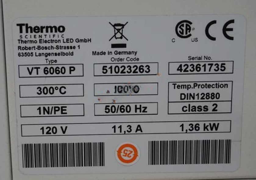 Refurbished Thermo Scientific (Heraeus) VT6060P shelf heated vacuum oven