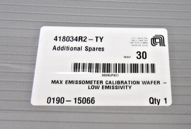 Used AMAT 0190-15066 300MM MAX EMISSOMETER LOW EMISSIVITY WAFER