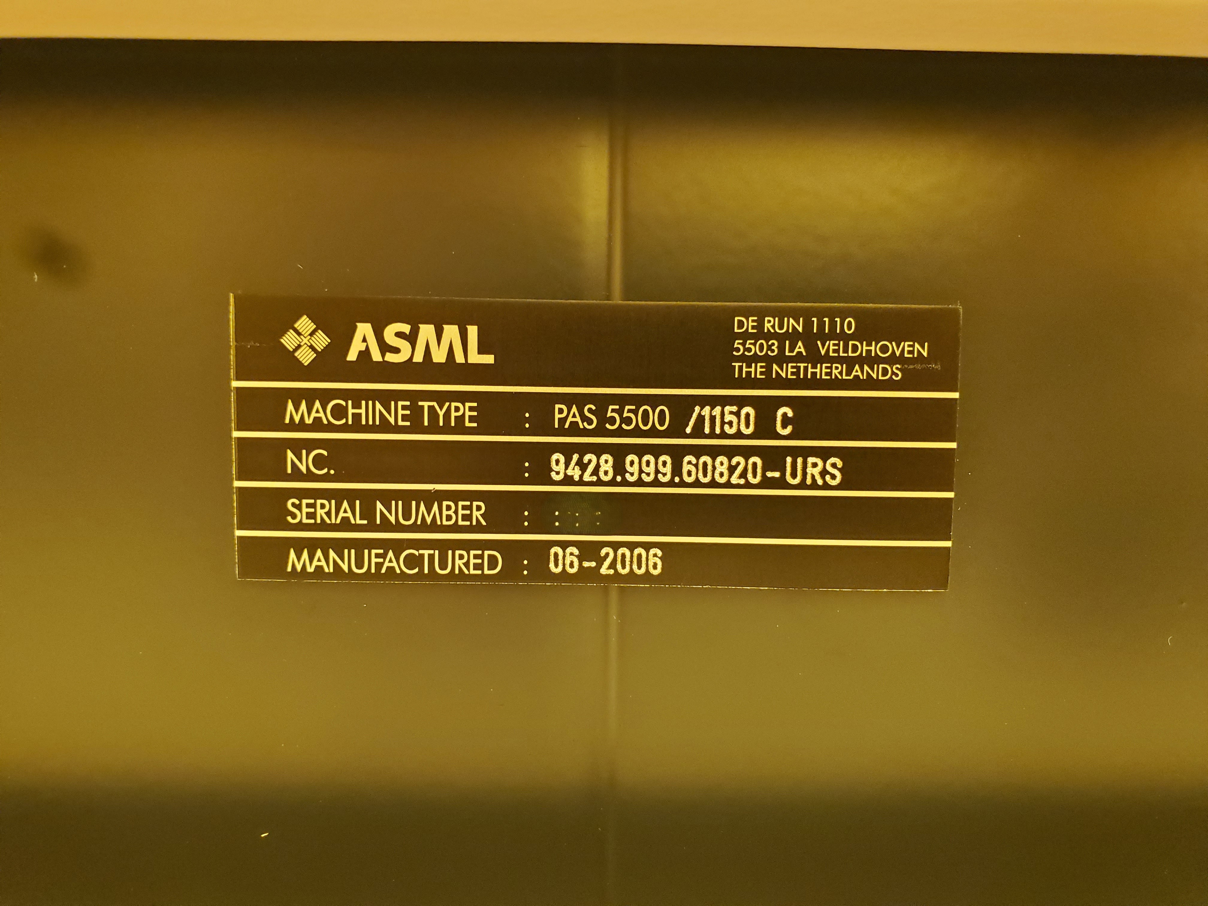 Used 2006 ASML PAS 5500/1150 C Wafer Stepper