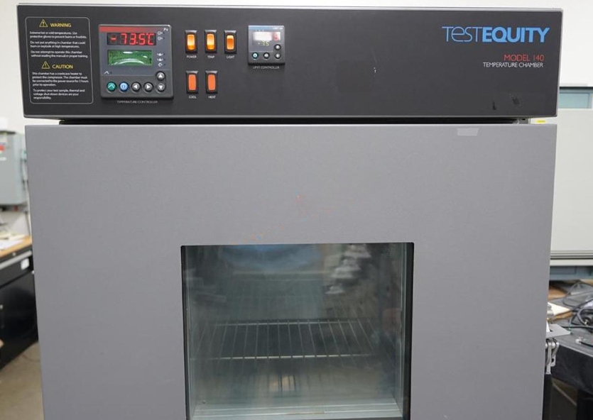 Used Test Equity 140 temperature chamber, 4 cuft, -73C to +175C