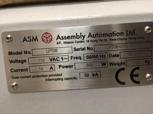 Used ASM ASM LPT08 Taping & Packaging Machine, 131204