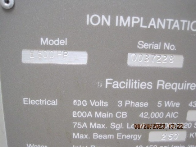 Used 1995 AMAT Varian E500HP Medium Current Implanter