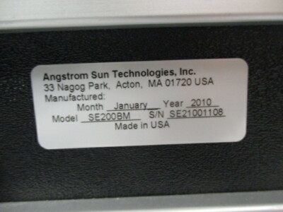 Used Angstrom SE200BM Spectroscopic Ellipsometer w/ ASTBench TFProbe Spectrometer