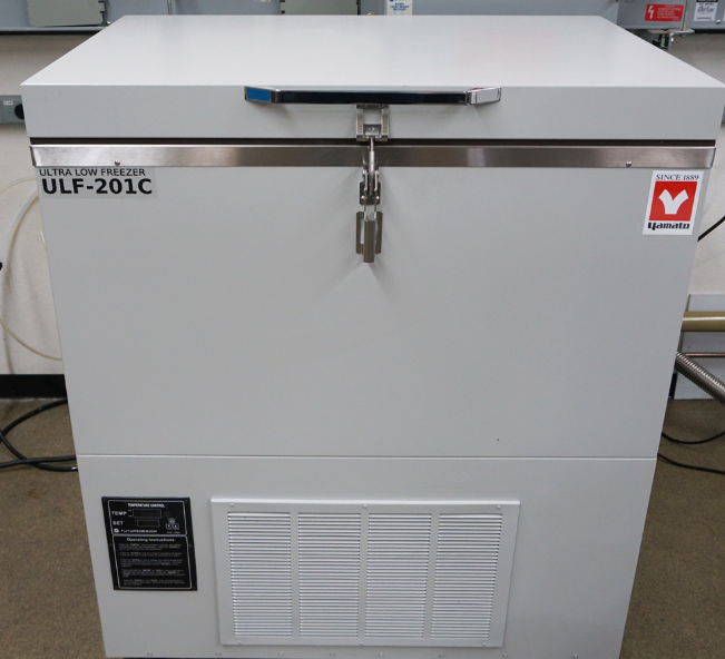 Used Yamato ULF201C 5 cu ft Ultra Low freezer for epoxy storage -40C to -85C