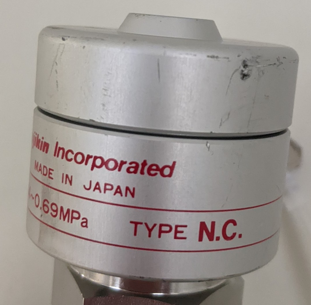 Used Fujikin Incorporated 316L Type N.C